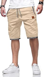 ZOXOZ Shorts Men Cotton Summer Shorts with Pockets