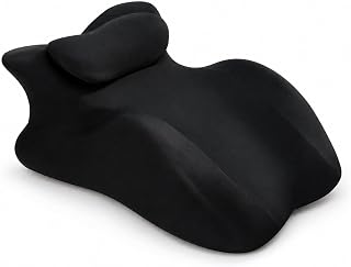 LYOU Intimacy Pillow Wedge Memory Foam Positioning Cushion – Ergonomic Couples Support Pillow – Multi-Position Bed Wedge with Washable Cover – Support Cushion for Relaxation & Positioning – Black