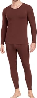 wirarpa Men's Thermal Underwear Set Lightweight Top & Bottom Long Undershirt & Pants