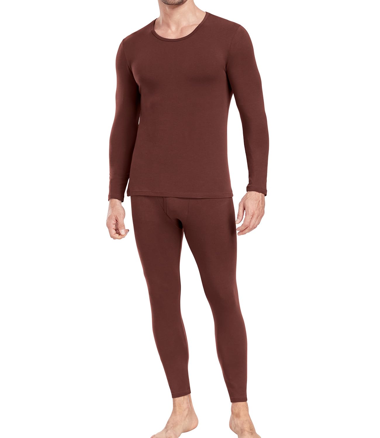 wirarpa Men's Thermal Underwear Set Lightweight Top & Bottom Long Undershirt & P