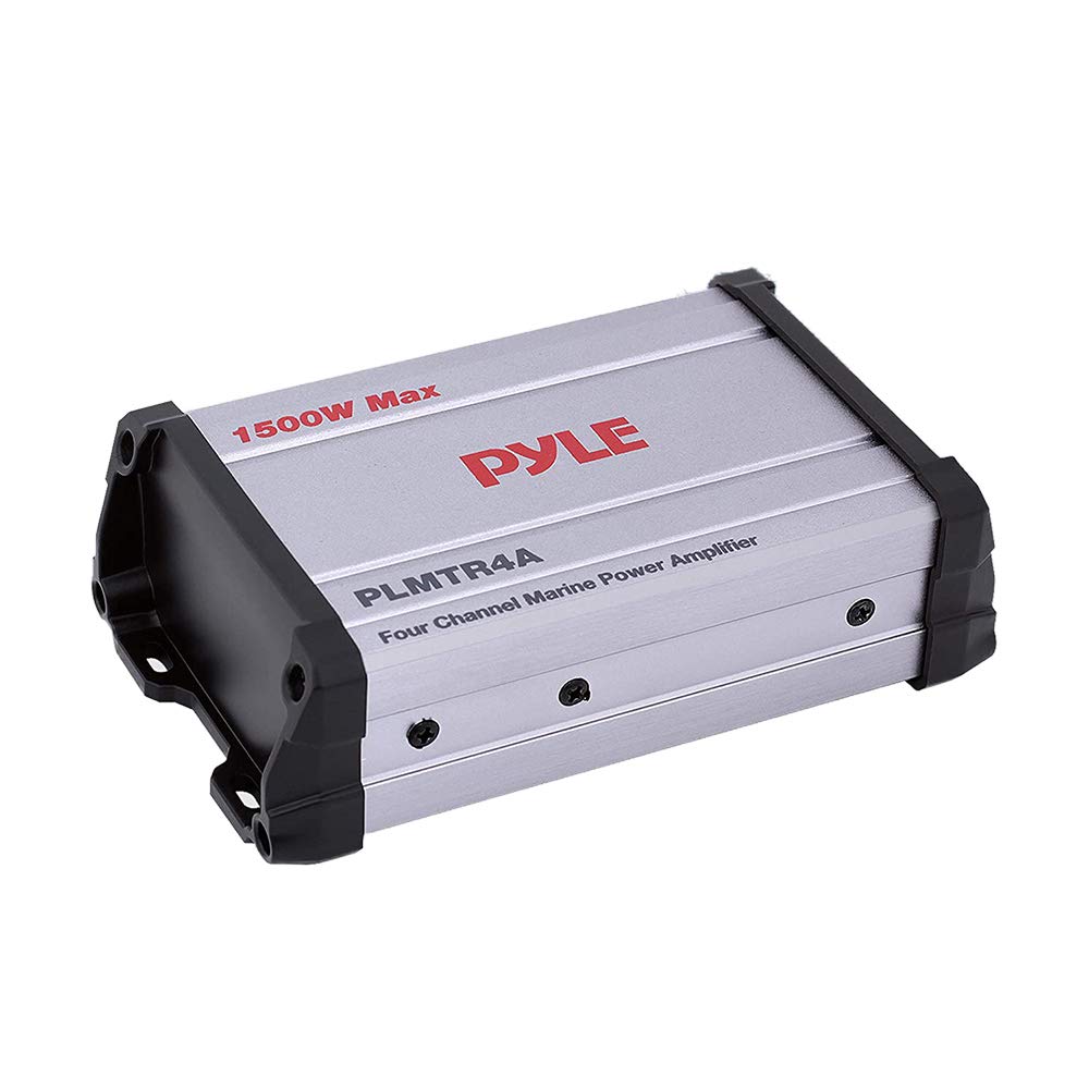 Pyle 1500W 4-Channel Marine Amplifier Receiver - Waterproof & Weatherproof Marin