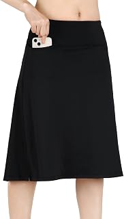 Modest Knee Length Skorts Women's Mid Length Athletic Skirt Active Running Skirt