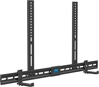 Mounting Dream Soundbar Mount Sound Bar TV Bracket Holds up to 20 Lbs | Universal Sound Bar Mount for Soundbars with/ without Holes, Non-Slip Base Holder Extends 3.4"-6.1", Easy to Install, MD5425