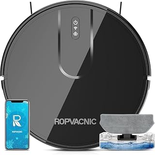 ROPVACNIC Robot Vacuum and Mop Combo 5200Pa Suction Robotic Cleaner | Self-charging, app control, personalized cleaning adjustments, advanced obstacle avoidance, suitable for home use