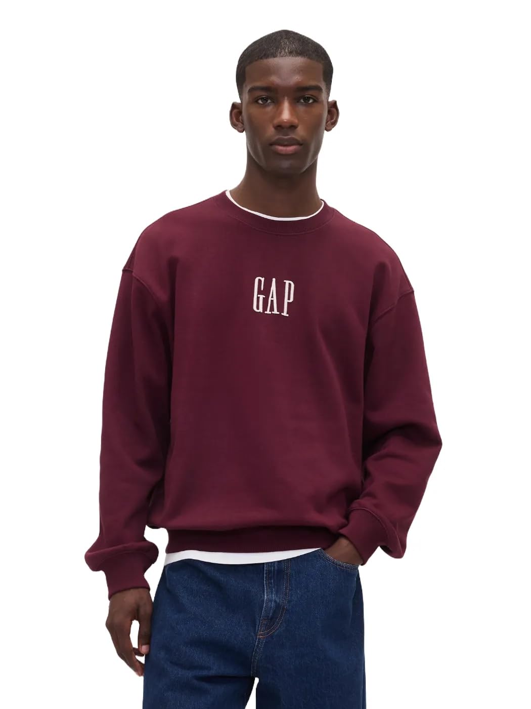Gap Men's Crewneck Fleece Sweatshirt with Logo