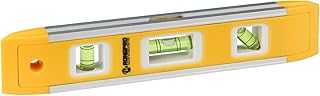 RONGPRO 9 Inch Torpedo Level, Magnetic Box Level with 45°/90°/180° Bubbles, Shock Resistant Bubble Level Tool for Measuring