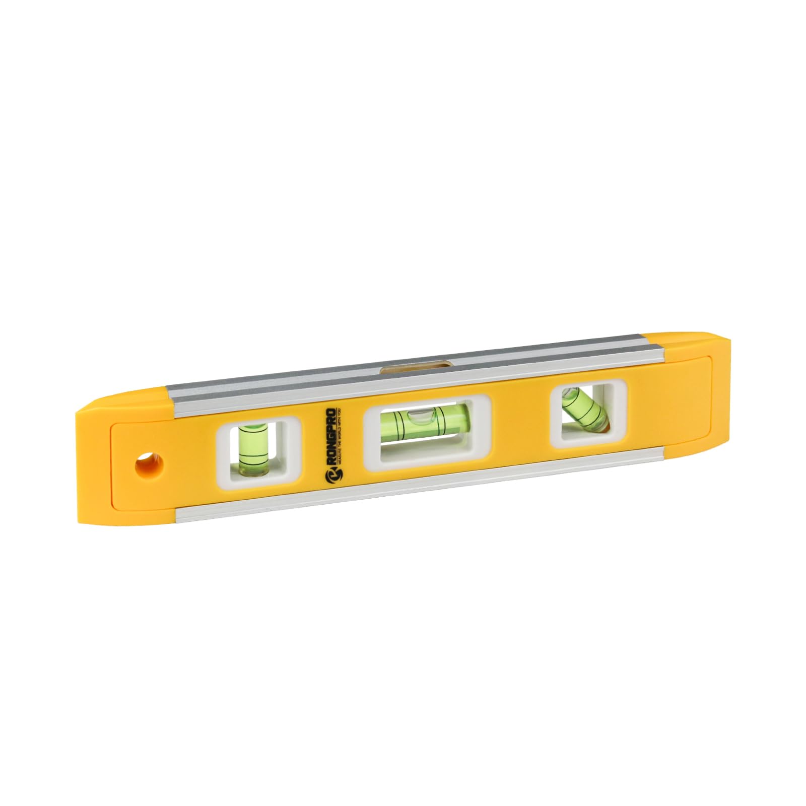 RONGPRO 9 Inch Torpedo Level, Magnetic Box Level with 45°/90°/180° Bubbles, Shoc