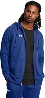 Under Armour Men's Ua Rival Cotton Fz Hoodie Sporty Sweat Jacket, Warm Hoodie with Full Zip (Pack of 1)