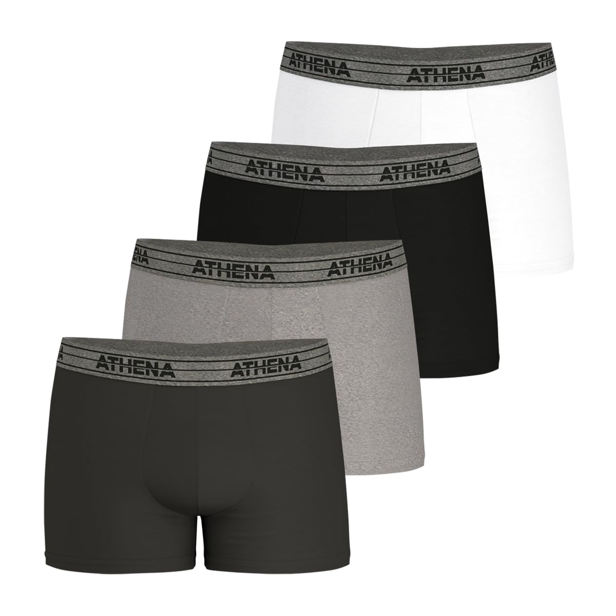Athena Men's Boxer Shorts Basic Coton Pack of 4