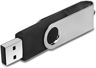 IMEASON Swivel Design 16GB USB Flash Drive with Keychain, USB 2.0 Portable Thumb Drive Memory Stick, FAT32 Format Flashdrive for Data Storage, Photos, Music, Files (Black, 16 GB)