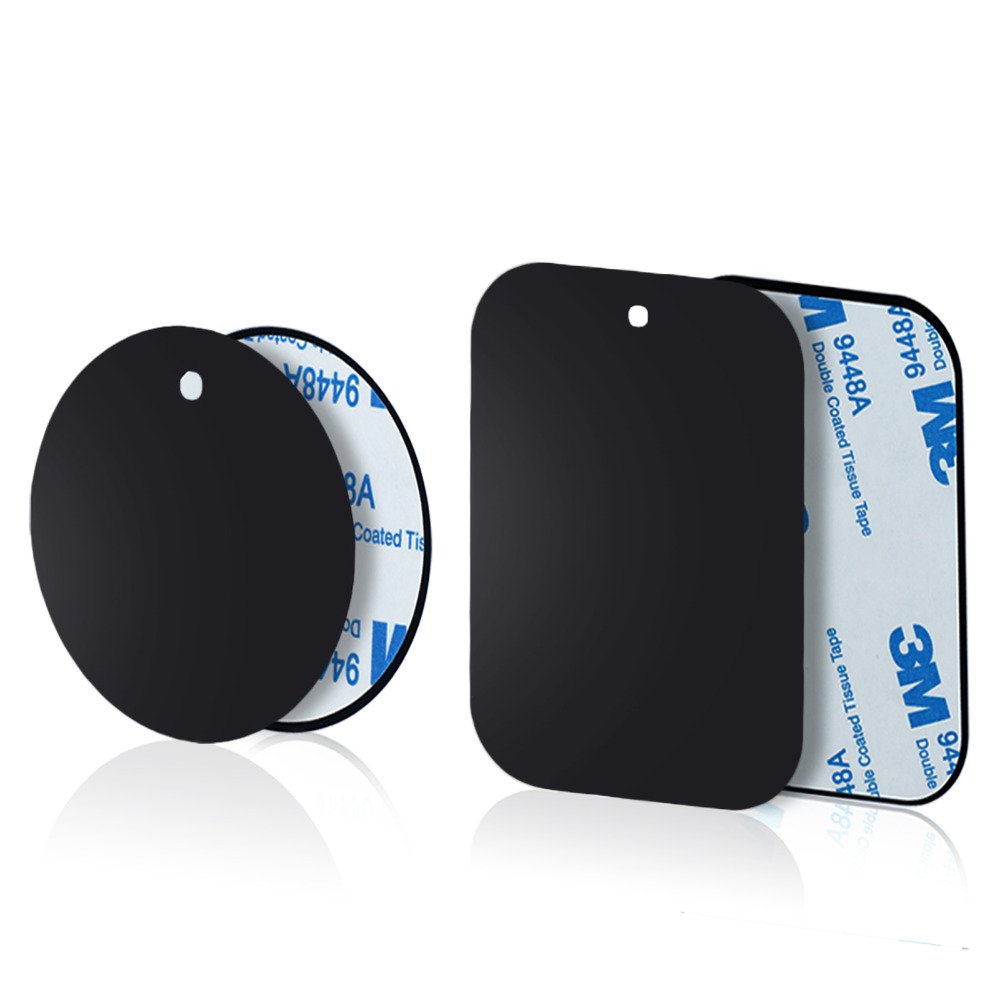 YIANERM 3M Adhesive 4 Packs Thin Metal Plate For Magnetic Car Phone Holder (2 Ro