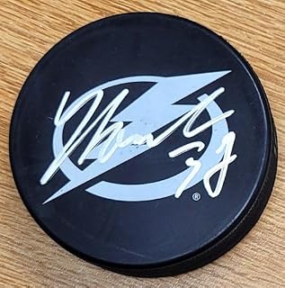 Autographed Yanni Gourde Tampa Bay Lightning Hockey Puck