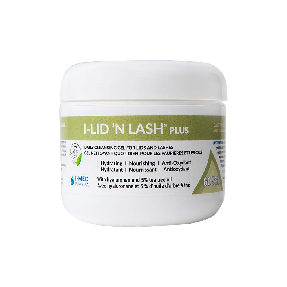 I-Med Pharma I-Lid 'N Lash | Daily Cleansing Gel for Lids and Lashes (60 Wipes) 