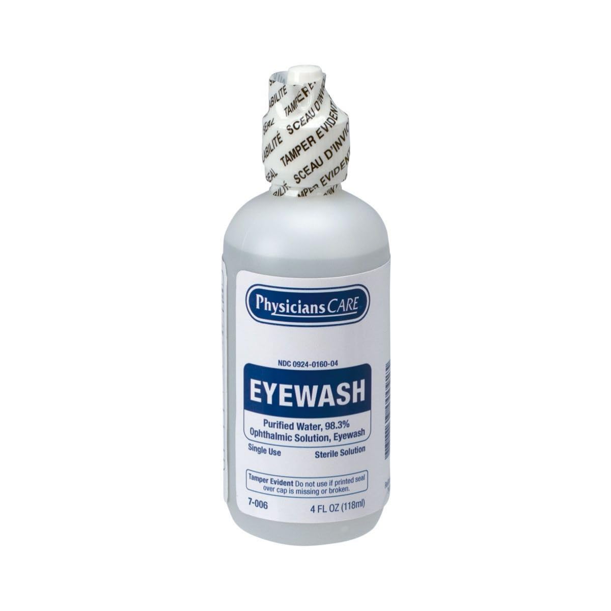PhysiciansCare by First Aid Only 7-006 Eye Wash Solution, 4 oz Bottle | Flush du