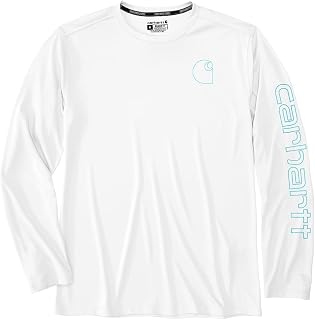 Carhartt Men's Force Sun Defender™ Lightweight Long-Sleeve Logo Graphic T-Shirt Force Sun Defender Lightweight Long Sleeve T-Shirt with Logo Graphic
