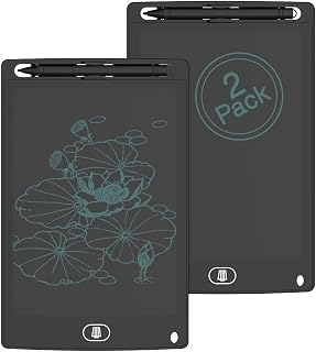[2 Pack] LCD Writing Tablet,TIQUS 8.5 Inch Electronic Writing Board with Memory Lock Button, Environment Friendly Drawing Pad, for Adults, [Black]