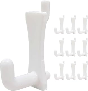 Dreamware WJ-PH10WH Perforated Board Hooks, 10 Pieces, 1.0 inches (25 mm), Hole Diameter 0.2 inches (5 mm), For Steel Punching Board, No Slip, White