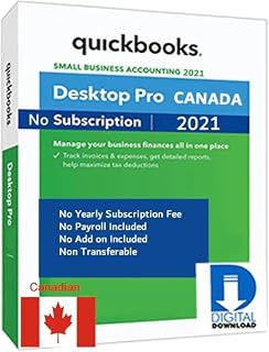 Quick - Books Desktop Pro 2021 | NO DVD | CANADA Version | LIFETIME License | Amazon Message Delivery(Within 12hrs) | Only PC, Not for Mac