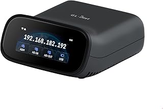 GL.iNet GL-RM10 Comet Pro Remote KVM Over Wi-Fi 6 Dual Band 4K Passthrough | Dual Band Wi-Fi 6 KVM, 4K@30FPS passthrough, two-way audio, 2.22 inch touchscreen, 32GB eMMC, Tailscale built in