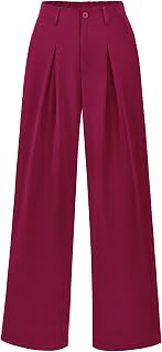 BTFBM Women's Palazzo Pants High Waist Pants Autumn 2025 Wide Leg Casual Work Office Trousers with Pockets