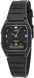 Casio #AW48HE-1AV Men's Black Resin Band Analog Digital Dual Time Zone Watch