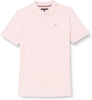 Tommy Hilfiger Boy's Short Sleeve Matt Polo Shirt Boys Short Sleeve Stretch Ivy Polo Collared Shirt, Signature Embroidered Logo (Pack of 1)