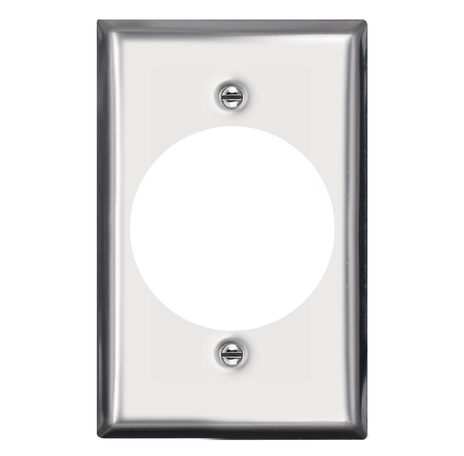 Micmi 2.12" Dia Single Hole Receptacle Outlet Metal WallPlate, 1-Gang Flush Moun