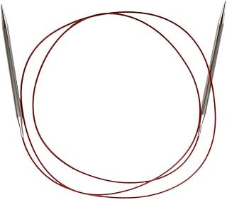 ChiaoGoo Red Lace Circular 60-inch (150cm) Stainless Steel Knitting Needle; Size US 8 (5mm) 7060-8