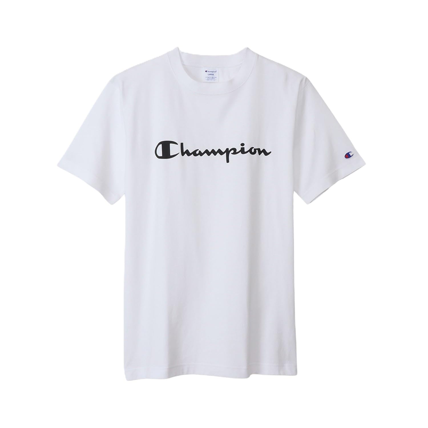 Champion Tシャツ 半袖 丸首 綿100% スクリプトロゴ ショートスリーブTシャツ ベーシックTシャツ 半袖 丸首 綿100% COTTON USA 