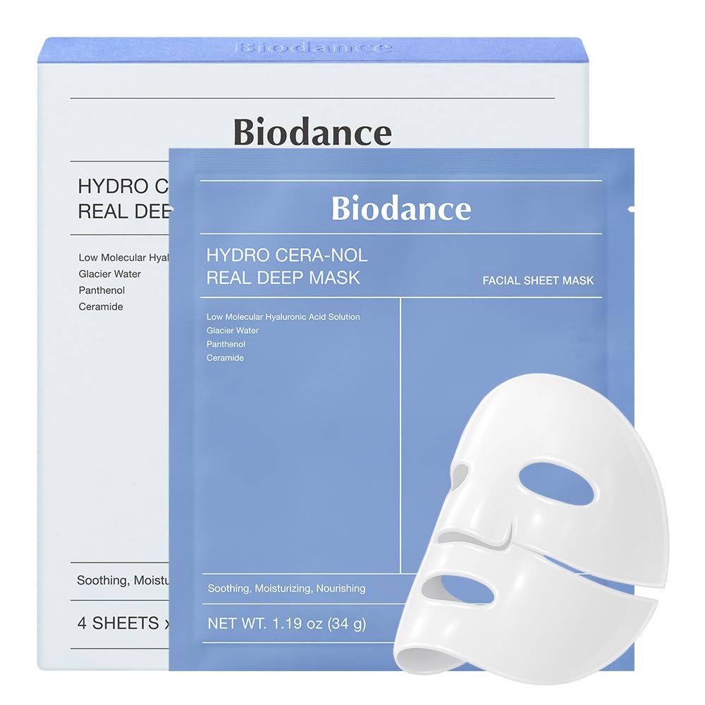 BIODANCE Hydro Cera-nol Real Deep, Hydrogel Face Mask, Hydrating and Soothing Ni