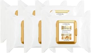 L'Oréal Paris Cleansing Wipes, Age Perfect For Mature Skin 6 Pack (25 Each) | Easy Make Remover Face Wipes with Pro-Calcium & Sweet Almond Oil, Cleanses, Nourishes & Revives Skin, Mtick-Certified by GenM