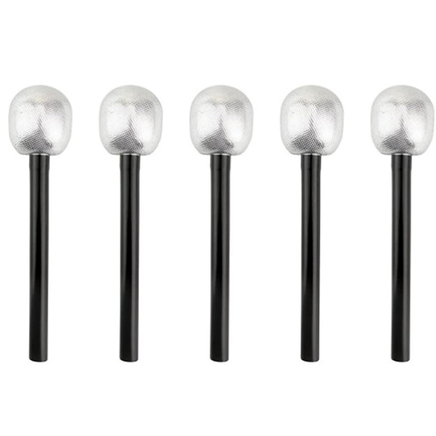 XNHIU Toy Microphone Silver Plastic Microphone Simulation Microphone Stage Props