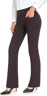 Safort Women's Lightweight Summer 3/4 Pants 7/8 Pants with Pocket Yoga Sports Running Pants