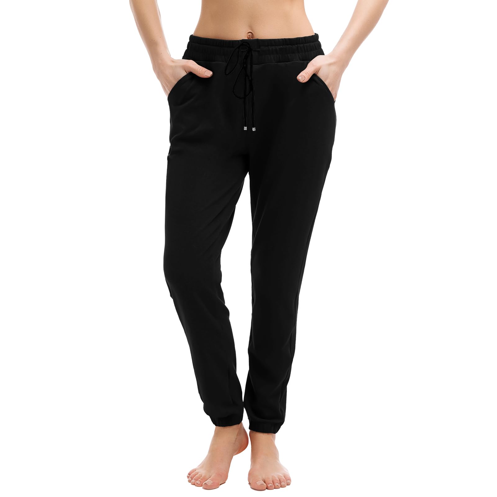 Walifrey Joggers with Pockets, Drawstring Sweatpants Women | Soft breathable fab