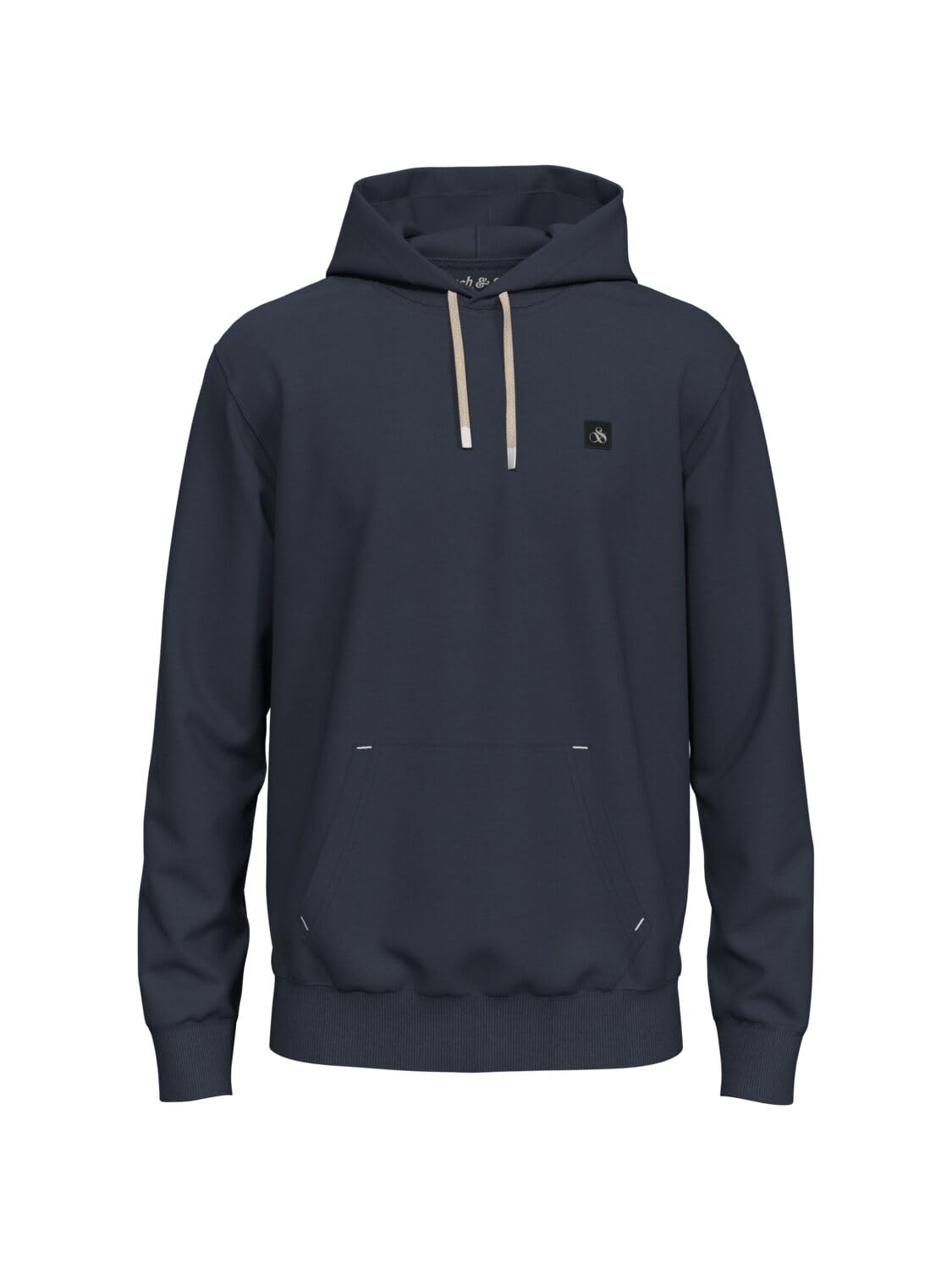 Scotch & Soda Essential Badge Logo Hooded Sweatshirt Men's Hooded Sweatshirt