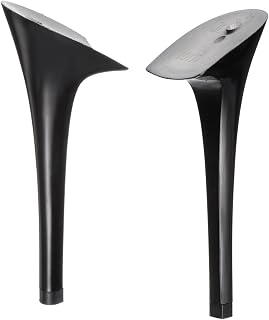 Generic 1pair Heel Repair Replacement 1.77"x5.12" High Stiletto Heel DIY for Women Shoe, Black