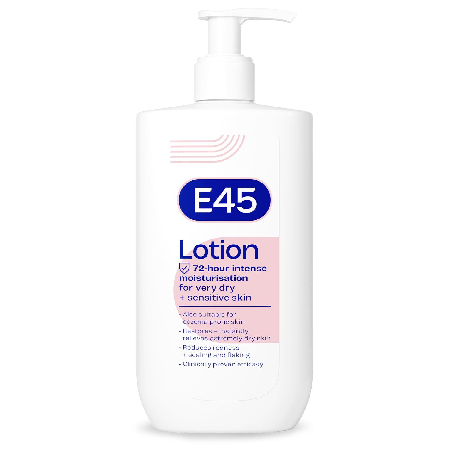 E45 Moisturising Lotion 500 ml for Dry & Sensitive Skin - Long-Lasting Hydration