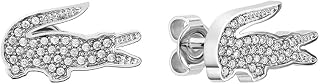 Lacoste Stud earrings for Women CROCODILE collection available in different colors and with crystals