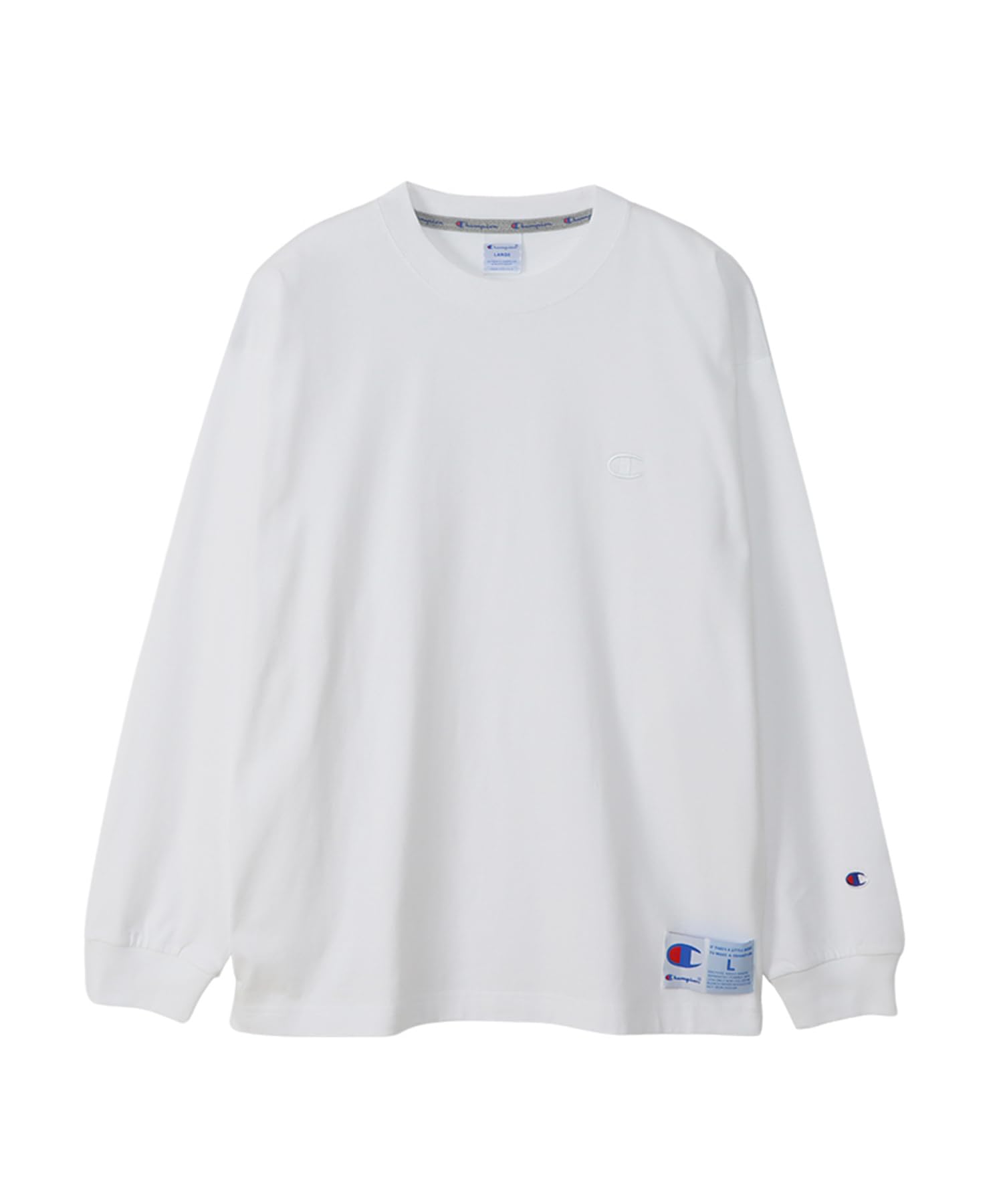 Champion C3-V414 Men's Long T-Shirt, Long Sleeve, Round Neck, 100% Cotton, Relax