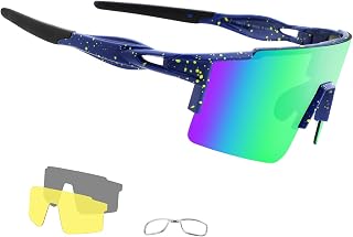 OULAIQI Lightweight Sports Sunglasses UV400 for Men Women Running Cycling