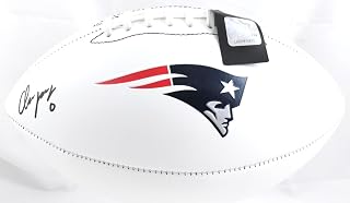 Christian Gonzalez Autographed New England Patriots Logo Football-Beckett W Holo - Autographed Footballs