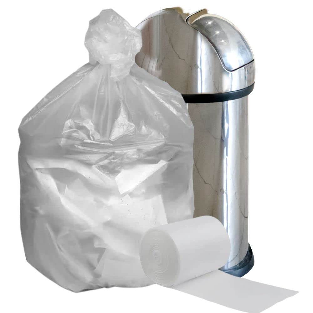 Plasticplace 33 Gallon Trash Bags │ 11 Microns │ Clear High Density Garbage Can 