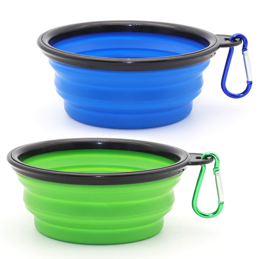 Dog Bowl Pet Collapsible Bowls, 2 Pack for Cats Dogs, Portable Pet Feeding Water