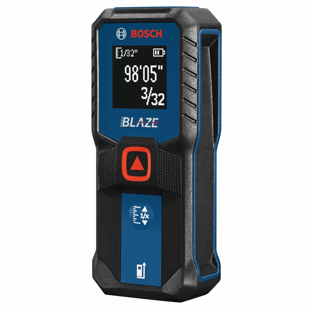 BOSCH GLM100-23 100 Ft Blaze Laser Distance Measure, with 2 AA Batteries | digit