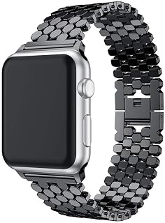 Dragon Scale Texture Metal Watch Band Compatible with Apple Watch Band 49mm 46mm 45mm 44mm 42mm 41mm 40mm 38mm Strap for Men Women iWatch Bands