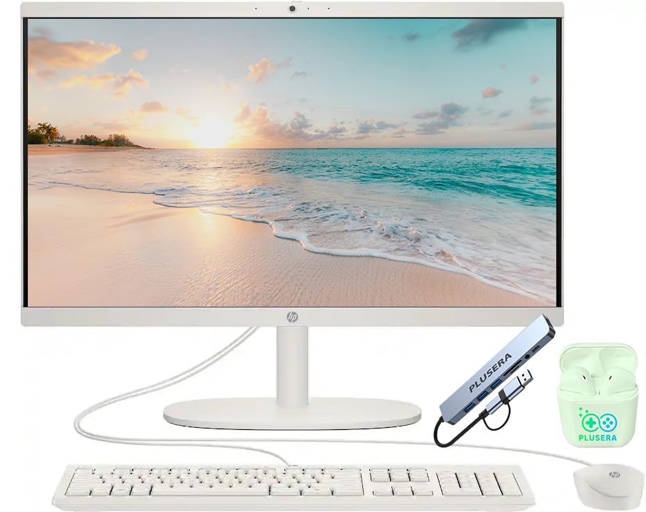 HP 21.5" FHD All-in-One Desktop Computer, Quad-Cores Intel N100, Windows 11 & 8-
