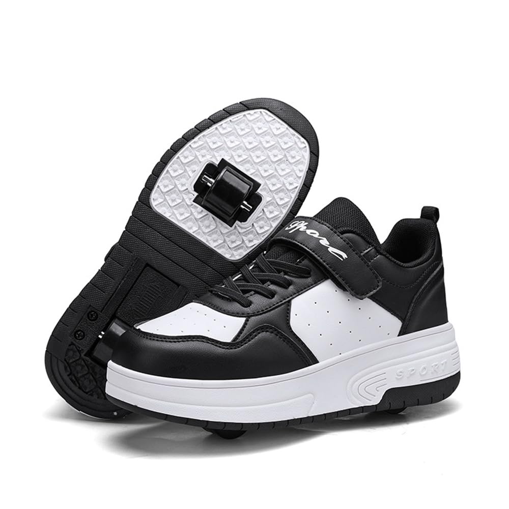 Mateju Kids Roller Skate Shoes for Girls Boys, Skateboarding Skates with 2 Wheel