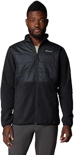 Columbia Men's Basin Butte Fleece Full Zip, Full Zip Fleece Jacket, Black, Size L