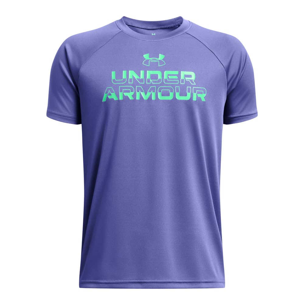 Under Armour Junior Tech Split Wordmark Short Sleeve T-Shirt 1383010 561