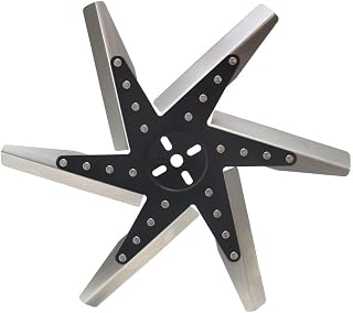 Derale Mechanical Cooling Fan, Flex, 18 in Fan, 6 Blade, 5/8 in Pilot, Universal Bolt Pattern, Steel Hub/Stainless Blades, Black/Natural, Each